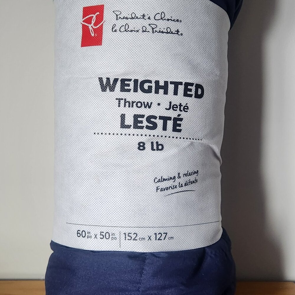 Weighted Throw Filled With Glass Beads. Brushed Microfibre Cover. 8 lbs. NEW - Picture 5 of 5
